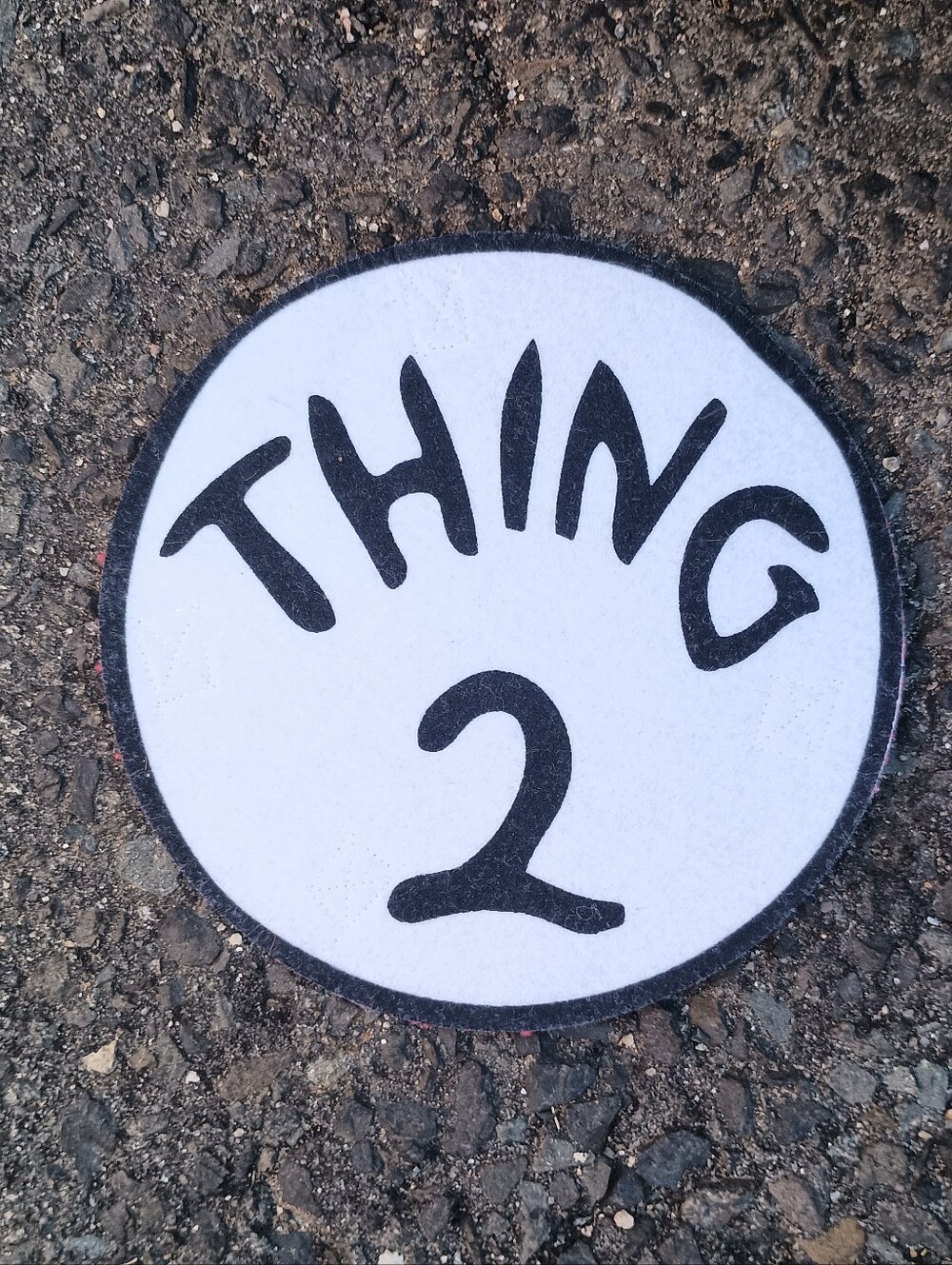 3/$10 🌟 "Thing 2" Round Decorative Halloween Circle Patch Dr. Seuss